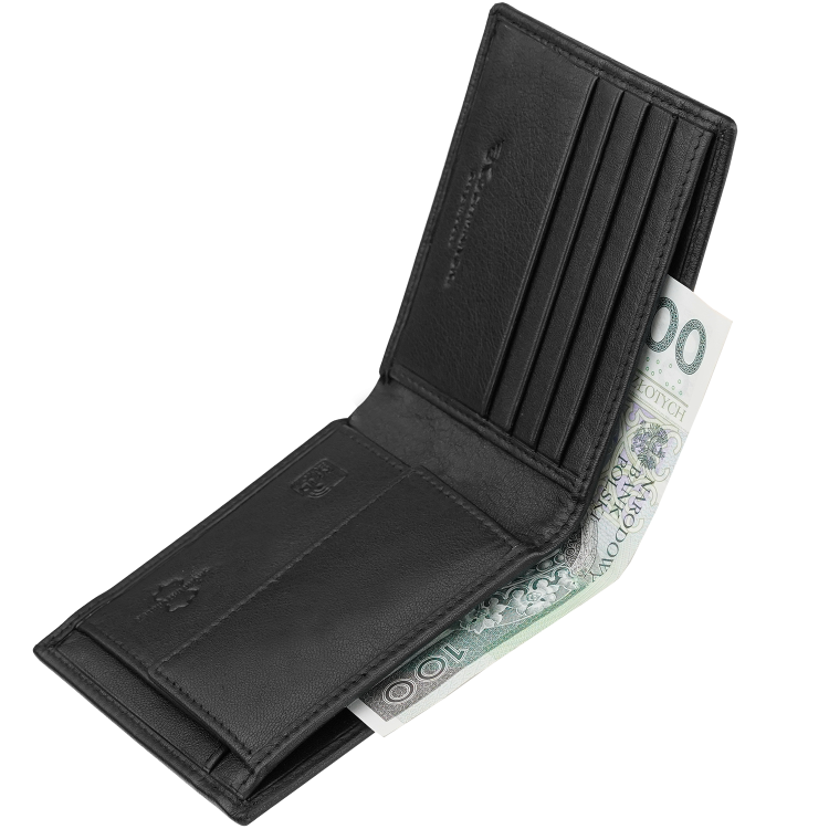 Portfel męski na karty cienki skóra czerń RFID Greg 3376 (7).png