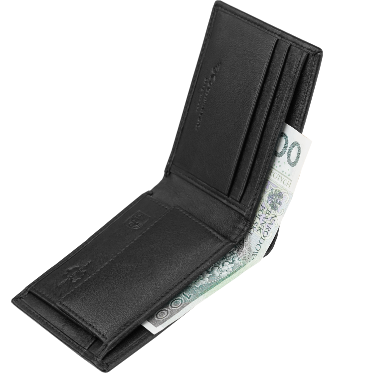 Portfel skórzany męski czarny na karty slim RFID Greg 3377 (8).png