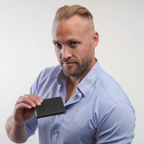 Mały cienki portfel męski ze skóry czarny na karty RFID Greg 3379 (11).jpg
