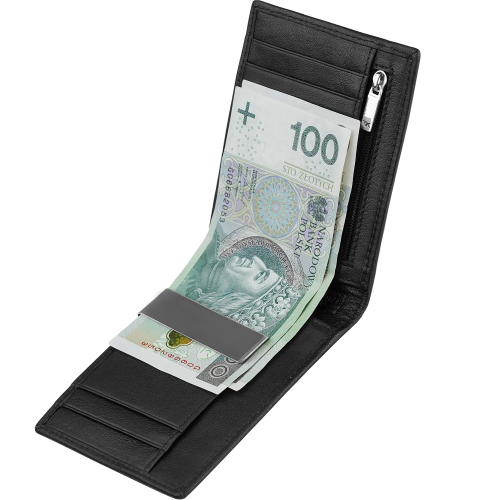 Portfel z klipsem na banknoty skóra czarny garniturowy Greg 3380 (5).png