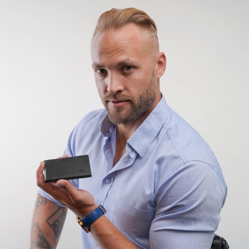 Mini portfel męski na dwie karty skóra czerń RFID Greg 3381 (12).jpg
