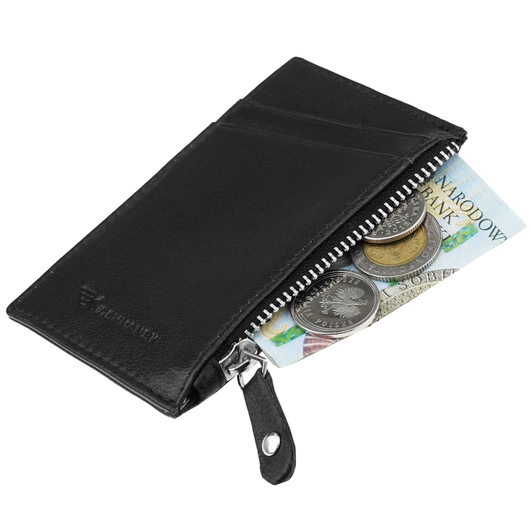 Męski mini portfel na karty z zamkiem czarny ze skóry RFID Greg 3382 (3).png