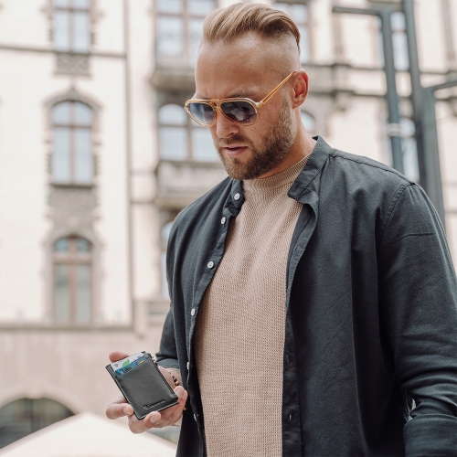 Męski mini portfel na karty z zamkiem czarny ze skóry RFID Greg 3382 (11).jpg