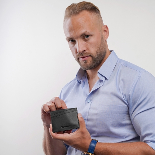 Mini portfel męski na karty czarny skóra cienki RFID Greg 3385 (12).jpg