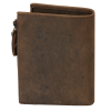 Cienki męski portfel skóra na zatrzask brąz Leo 3394 (10).png