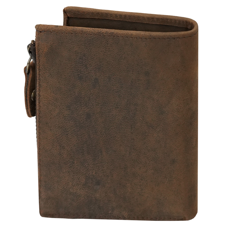 Cienki męski portfel skóra na zatrzask brąz Leo 3394 (10).png