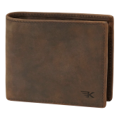 Męski portfel na karty brązowy slim minimalistyczny RFID Leo