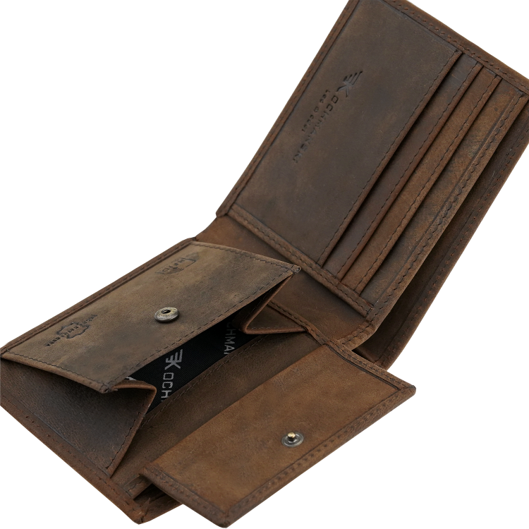 Męski portfel na karty brązowy slim minimalistyczny RFID Leo 3401 (8).png