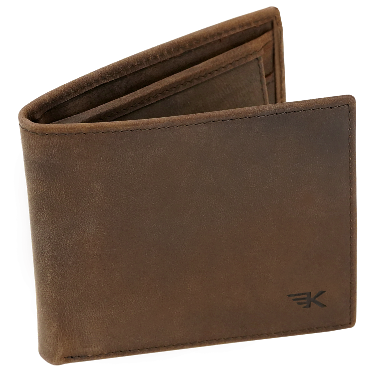 Mały portfel męski brązowy na karty slim RFID Leo 3403 (9).png