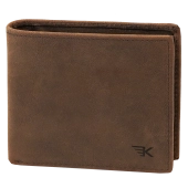 Mały portfel męski brązowy na karty slim RFID Leo