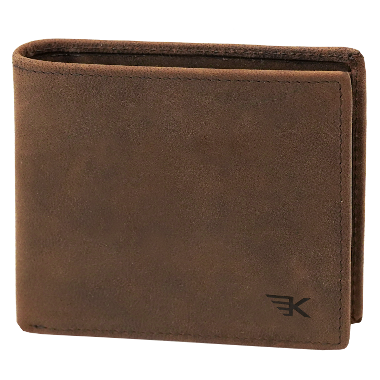 Mały portfel męski brązowy na karty slim RFID Leo 3403 (6).png
