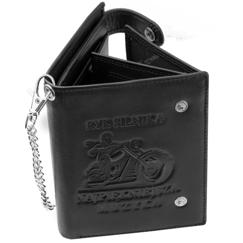 Męski portfel motocyklowy skórzany czarny pionowy łańcuch Greg 3435 (4).png