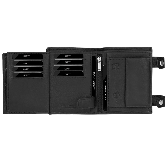 Męski portfel motocyklowy skórzany czarny pionowy łańcuch Greg 3435 (7).png