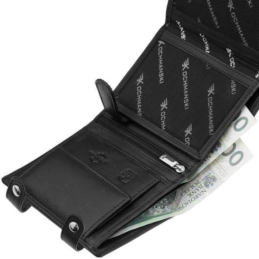 Męski portfel motocyklowy skórzany czarny pionowy łańcuch Greg 3435 (9).png