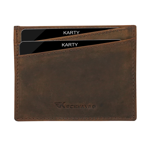 Mini portfel męski na karty brąz skóra cienki RFID Leo 3411 (5).png