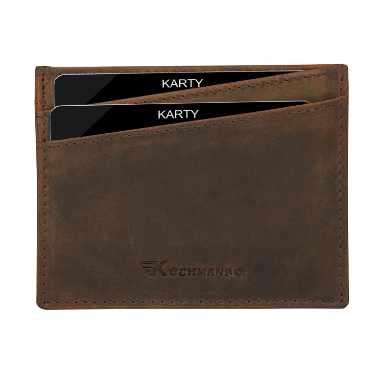 Mini portfel męski na karty brąz skóra cienki RFID Leo 3411 (5).png