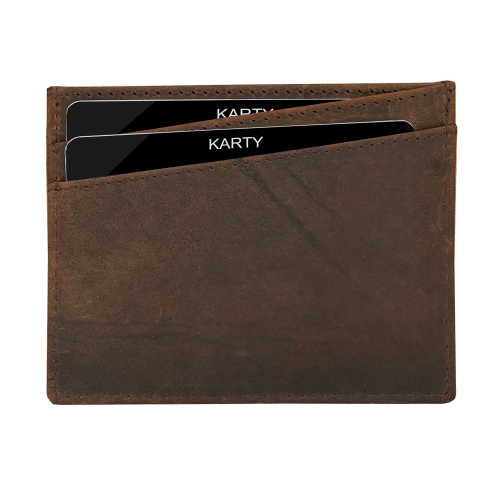 Mini portfel męski na karty brąz skóra cienki RFID Leo 3411 (6).png