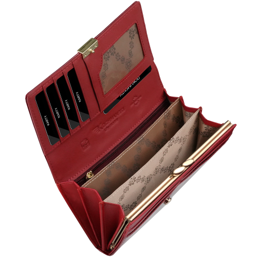 Portfel damski skórzany na bigiel czerwony lakierowany premium Lilly 3446 (7).png