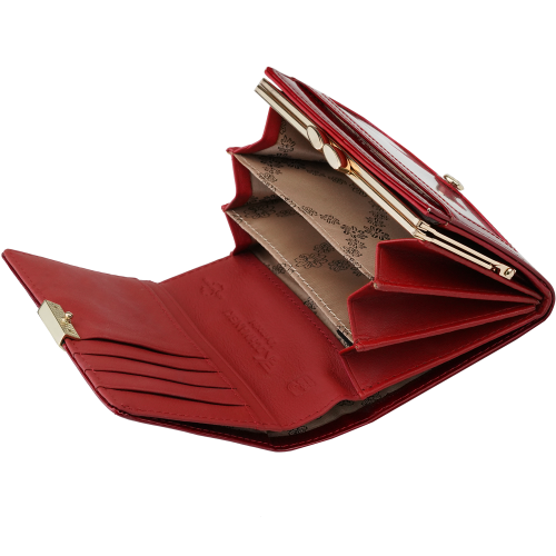 Damski portfel skórzany mały czerwony lakierowany Lilly 3448 (6).png