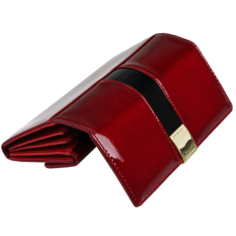 Portfel damski skórzany czerwony lakierowany premium Lilly 3449 (3).png