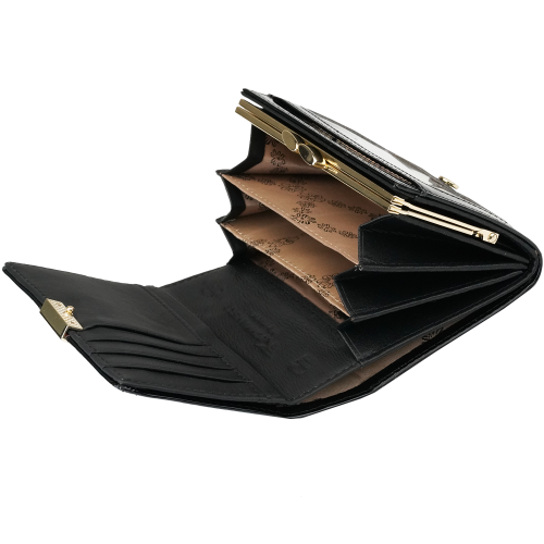 Skórzany portfel damski mały czerwony lakierowany premium Mia 3453 (6).png