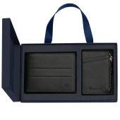 Zestaw prezentowy męski portfel poziomy i etui skóra naturalna GREG