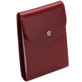 Wizytownik etui na karty dokumenty skóra RFID czerwone burgundowe ISLA