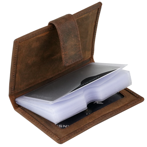 Kochmanski wizytownik etui na karty, dokumenty skóra zatrzask RFID brązowe ARIZONA 3575 (3).png