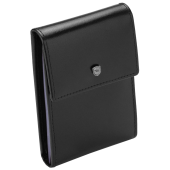 Klasyczne etui na karty dokumenty RFID skóra czarne OHIO