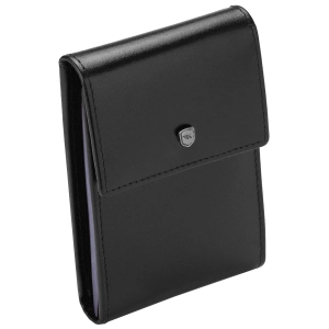 Klasyczne etui na karty dokumenty RFID skóra czarne OHIO