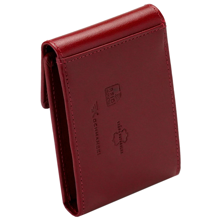 Kochmanski klasyczne etui na karty, dokumenty RFID skóra czerwone burgundowe ISLA 3577 (2).png