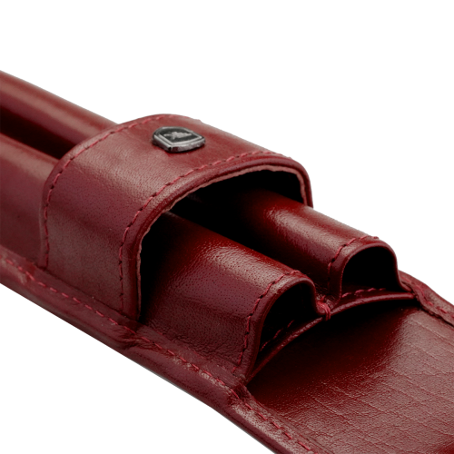 Kochmanski skórzane etui na pióra i długopisy podwójne czerwone burgund ISLA 3526 (4).png