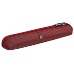 Etui na długopisy mini piórnik czerwone burgund skóra naturalna ISLA
