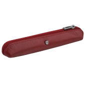 Etui na długopisy mini piórnik czerwone burgund skóra naturalna ISLA