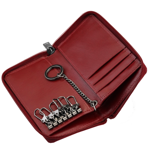 Kochmanski duże etui na klucze dokumenty portmonetka organizer skóra czerwone ISLA 3595 (3).png