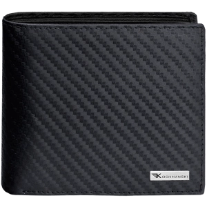 Elegancki męski portfel skórzany carbon skóra naturalna RFID Dubai