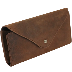 Eleganckie etui na okulary skóra naturalna brązowe ARIZONA