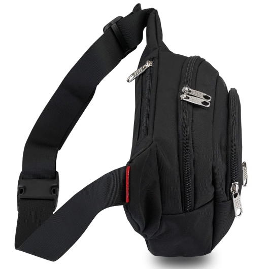 KOCHMANSKI nerka męska saszetka na ramie pas biodrowa czarna EAGLE (4).png