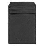 Skórzane etui na karty dokumenty cienkie czarne