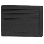 Skórzane etui na karty cienkie skóra naturalna czarne