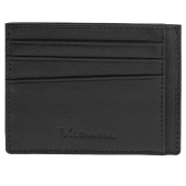 Skórzane etui na karty cienkie skóra naturalna czarne
