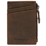 Etui portfel na karty skórzane ze skóry naturalnej brązowe