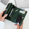 Kochmanski portfel damski zielony skórzany średni na dokumenty z ochroną RFID Flora 3682 (6).jpg