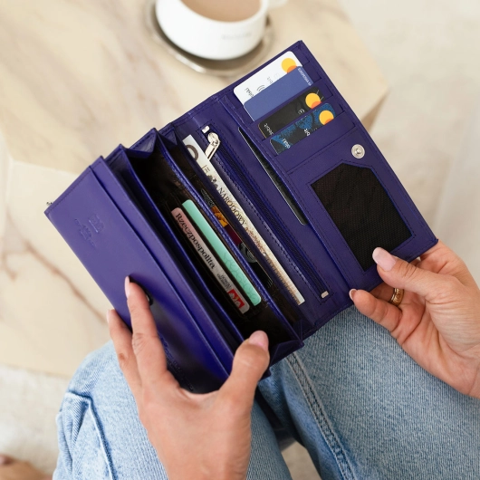 Kochmanski duży damski portfel z dużą ilością kieszeni skórzany fioletowy RFID Naomi 3731 (6).jpg