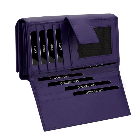 Kochmanski duży damski portfel z dużą ilością kieszeni skórzany fioletowy RFID Naomi 3731 (9).jpg
