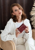 Kochmanski damski portfel bordowy skórzany mały na zatrzask z ochroną RFID 3630 (2).jpg