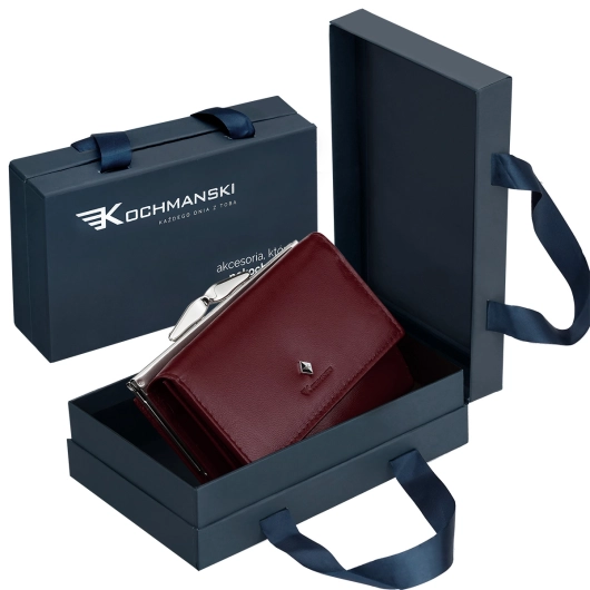 Kochmanski portfel damski na bigiel skórzany bordowy portmonetka RFID  3640 (14).jpg