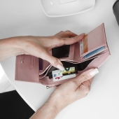 Kochmanski portfel damski na bigiel skórzany różowy pudrowy portmonetka RFID  3645 (10).JPG