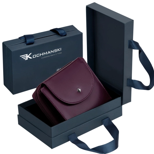 Kochmanski portfel damski skórzany śliwkowy na zamek portmonetka RFID  3669 (14).jpg