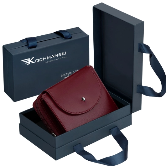 Kochmanski portfel damski skórzany bordowy na zamek portmonetka RFID  3670 (14).jpg